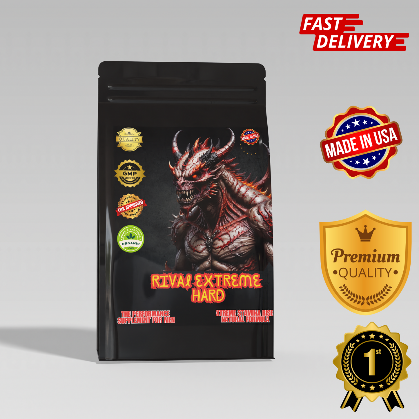 #1 Rival Extreme Hard Natural Male Energy Boost natural ENHANCE both sexes